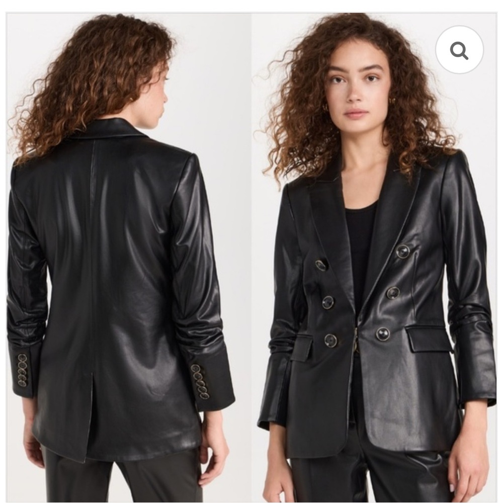 Veronica Beard Beacon leather Blazer size 2 NWT